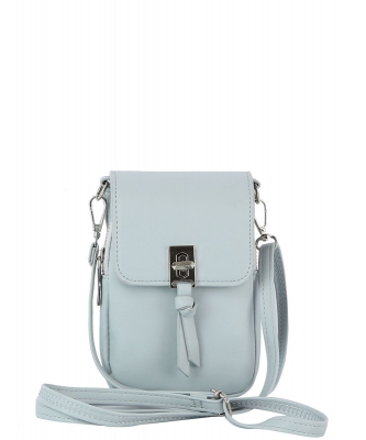 Twist Lock Flap Crossbody Cell Phone Purse GL-0150-M SKY BLUE